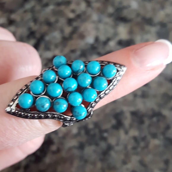 Howlite blue ring - Picture 3 of 4